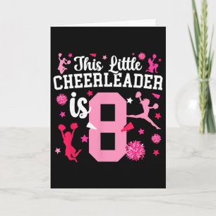 8. Geburtstag Cheerleading Mädchen Acht Jahre alt  Karte