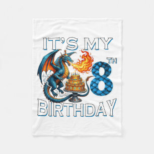 8. Geburtstag Drachenparty Drachenliebhaber 8 Jahr Fleecedecke
