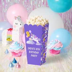 8. Geburtstag Einhorn mit Cake Favor Box Geschenkschachtel