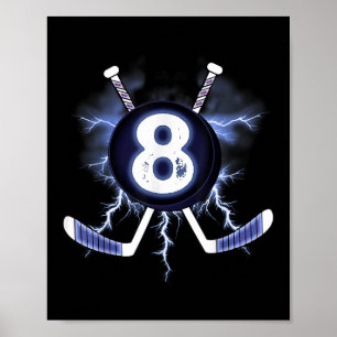 8. Geburtstag - Eishockey 8 Jahre altes Geschenk Poster