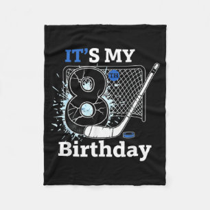 8. Geburtstag Eishockey Geburtstagsjunge für 8 Jah Fleecedecke