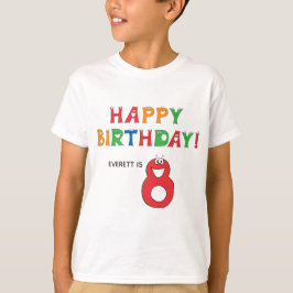 8. Geburtstag Farbenfrohe Alphabete mit Namen Kind T-Shirt