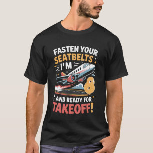 8. Geburtstag Flugzeug Start Jungen Kinder 8 Gebur T-Shirt
