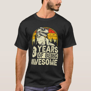 8. Geburtstag für Jungen 8 Jahre altes Dinosaurier T-Shirt