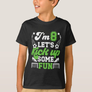 8. Geburtstag Fußball Junge Acht Jahre Alter Fußba T-Shirt