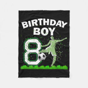8. Geburtstag Fußball Sportliebhaber Thema 8 Jahre Fleecedecke