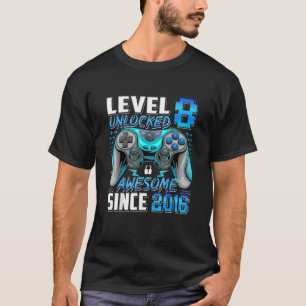 8. Geburtstag Gamer Boys Teenager 8-jähriges Video T-Shirt