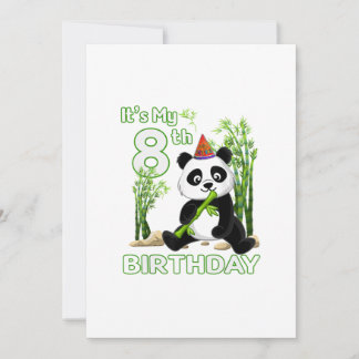 8. Geburtstag Geschenke 8 Jahre altes Party Tier P Einladung