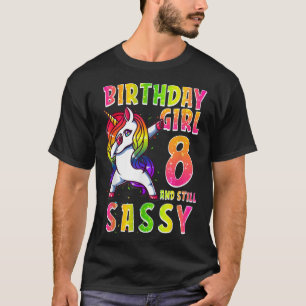 8. Geburtstag Girl Dabbing Einhorn 8 Jahre alt & S T-Shirt
