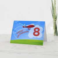8. Geburtstag, Großer Enkel, Rotes Flugzeug