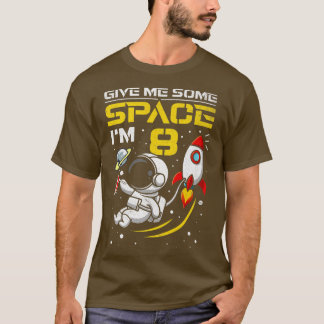 8. Geburtstag Junge 8 Jahre alter Weltraum Astrona T-Shirt