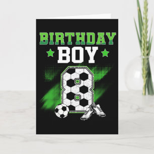8. Geburtstag Junge Fußball 8 Jahre Sport 8 Jahre  Karte