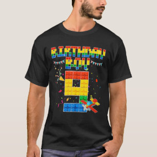 8. Geburtstag Junge Gebäude Brick 8 Jahre alt Blöc T-Shirt