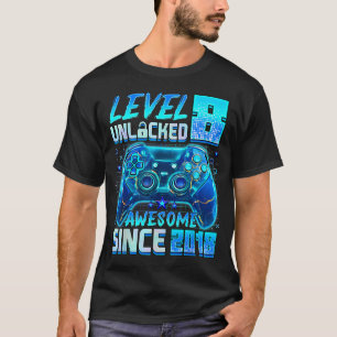 8. Geburtstag Junge Level 8 Gamer Acht Jahre Video T-Shirt