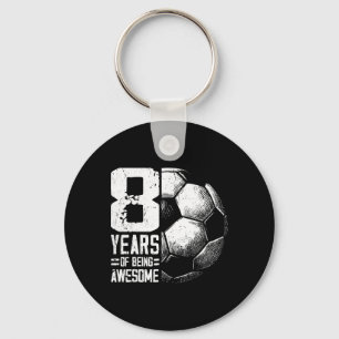 8. Geburtstag Junge Mädchen Fußballspieler Fußball Schlüsselanhänger