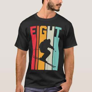 8. Geburtstag Junge Retro-Skifahrer Skiliebhaber 8 T-Shirt