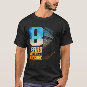 8. Geburtstag Jungen Basketball Spieler Basketball T-Shirt