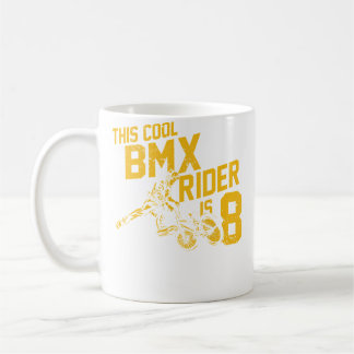 8. Geburtstag Jungen Bmx-Fahrer Fan Kaffeetasse