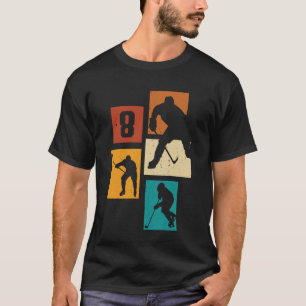 8. Geburtstag Jungen Eishockeyspieler Eishockey 8 T-Shirt