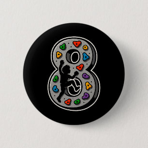 8. Geburtstag Kletterndes Mädchen Kletterwand Boul Button
