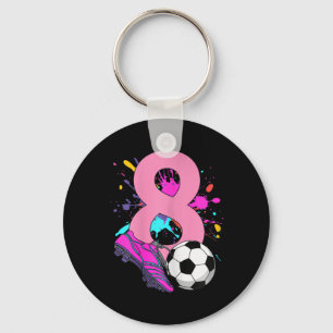 8. Geburtstag Mädchen Fußballspielerin Fußball 8 J Schlüsselanhänger