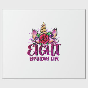 8. Geburtstag Mädchen Shirt 8 Jahre altes Mädchen Geschenkpapier