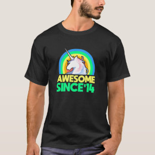 8. Geburtstag Phantastisch seit '14 Einhorn Party T-Shirt
