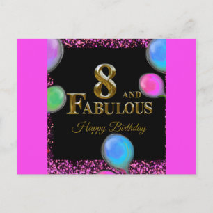 8. Geburtstag Postkarte