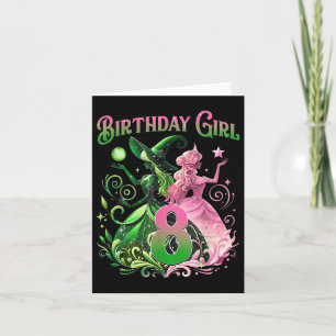 8. Geburtstag Rosa und Grün 8 Jahre alt Birt Karte