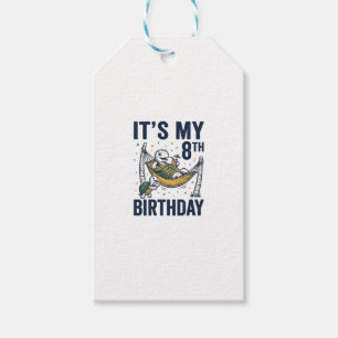 8. Geburtstag Schildkröte Hängematte Vintage Gravu Geschenkanhänger