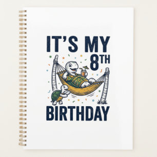 8. Geburtstag Schildkröte Hängematte Vintage Gravu Planer