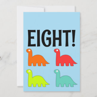 8. GEBURTSTAG T-REX DINOSAUR Party Einladungen