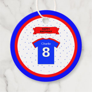 8. Geburtstag vielen Dank an die roten blauen Spor Geschenkanhänger