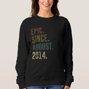8. Geburtstag Vintag Epic Seit August 2014 Sweatshirt