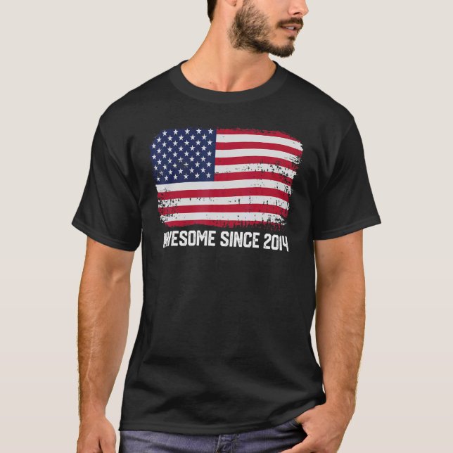 8. Geburtstag Vintag Phantastisch seit 2014 T-Shirt (Vorderseite)