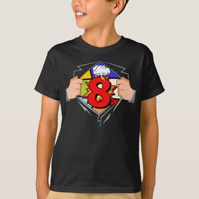 8. Geburtstags-Comic T-Shirt (Vorderseite)