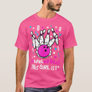 8. Geburtstags Girls Bowling Party Niedlich Unbowl T-Shirt