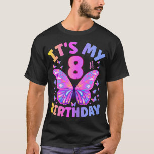8. Geburtstags-Shirt für Mädchen 8-jährige Schmett T-Shirt
