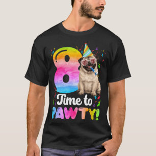 8. Geburtstagsfeier des Mops 8-jähriger Hund Gebur T-Shirt