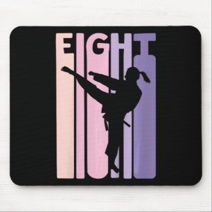 8. Geburtstagsgeschenk Karate Retro Taekwondo Mart Mousepad