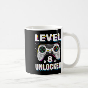 8. Geburtstagskamerad Stufe 8 Entsperrter Video-Ga Kaffeetasse