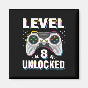 8. Geburtstagskamerad Stufe 8 Entsperrter Video-Ga Magnet