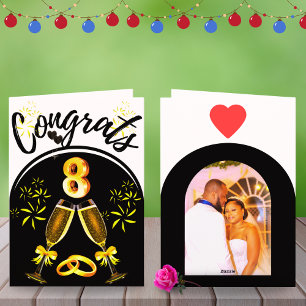 8. Geburtstagskarte   Bronze Couple Foto Karte