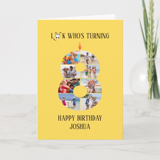 8. Geburtstagskarte Karte (Vorderseite)