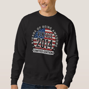 8. Geburtstagskinder Vintag 2014 8 Jahre alt USA F Sweatshirt