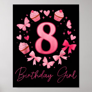 8. Geburtstagsmädchen Ästhetik Coquette Schleife Poster