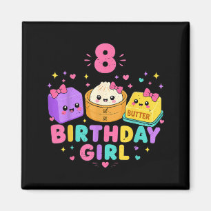 8. Geburtstagsmädchen Klatscher 8 Jahre alt Magnet