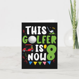 8. Geburtstagsparty Golf Boy Acht Jahr alter Golf  Karte