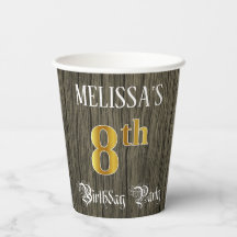 8. Geburtstagsparty - Imitate Gold & Imitate Wood 