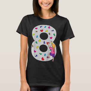 8. Geburtstagsparty-Torte Kletternder Kletterer Kl T-Shirt